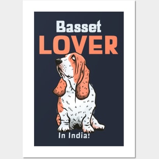 Basset Hound Lover In India Posters and Art